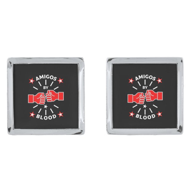 Best Friend Amigos Cufflinks (Front)