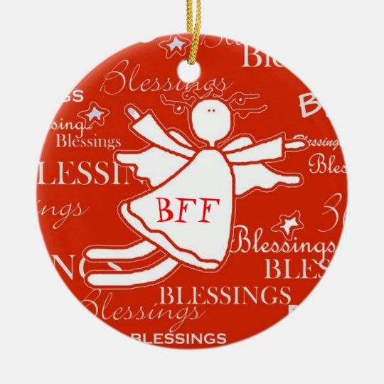 Best Friend Angel Blessings Christmas Ornament