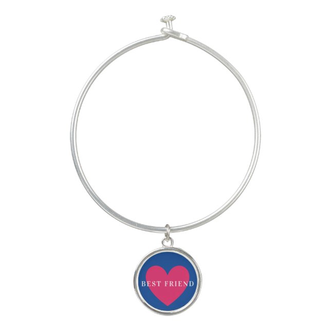 "Best Friend" Bangle Charm Sister Bracelet (Front)