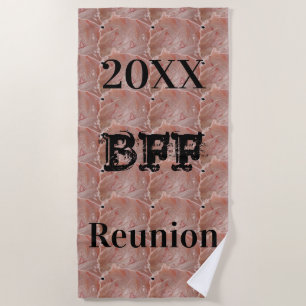 Best Friend Beach Trip Pool Party Pastel Pink Beach Towel