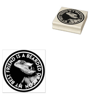 Best Friend Bearded Dragon Rubber Stamp