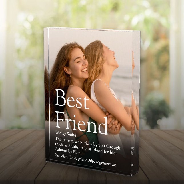 Best Friend Besties BFF Photo Definition Block (Best Friend Besties BFF Photo Definition)