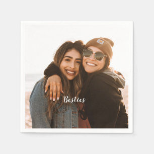 Best Friend Besties Custom Photo Napkins