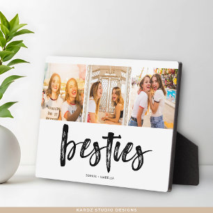 Best Friend Besties Name Photo Collage Plaque
