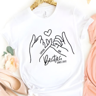 Best Friend Besties Since Year Gift Personalized T-Shirt