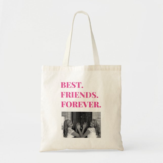 Best Friend BFF Bestie Photo Tote Bag (Front)