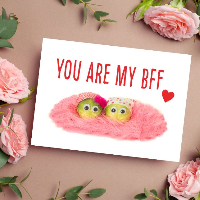 Best friend bff bestie pink custom postcard (Creator Uploaded)
