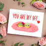 Best friend bff bestie pink custom postcard