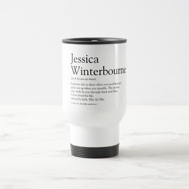 Best Friend BFF Besties Definition  Travel Mug (Center)