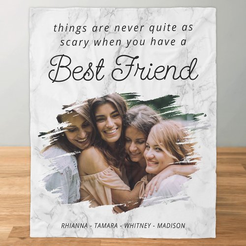 Best Friend BFF Photo Fleece Blanket