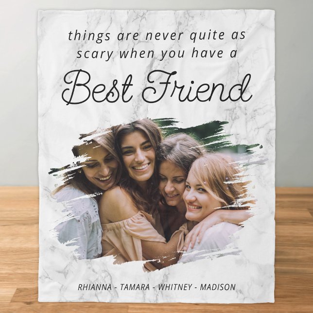 Best Friend BFF Photo Fleece Blanket (Creator Uploaded)