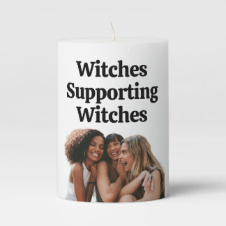 Best Friend Birthday Feminist Zodiac Witch Whimsy Pillar Candle