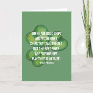 Best friend birthday shamrock friendship Irish  Card
