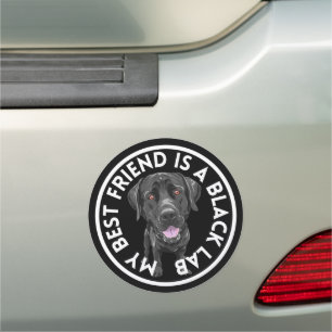 Best Friend Black Lab Car Magnet