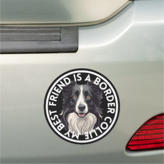 Best Friend Border Collie Car Magnet