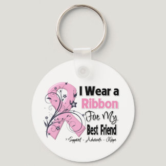 Best Friend - Breast Cancer Pink Ribbon Keychain