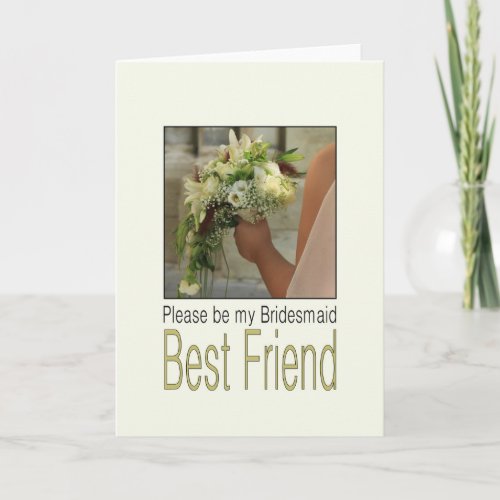 Best Friend Bridesmaid Invitation Classic Bride