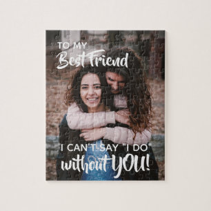 Best Friend Bridesmaid Proposal Personalize Jigsaw Puzzle