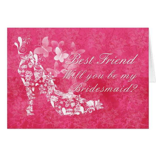 Best Friend Bridesmaid, will you be my Bridesmaid Card