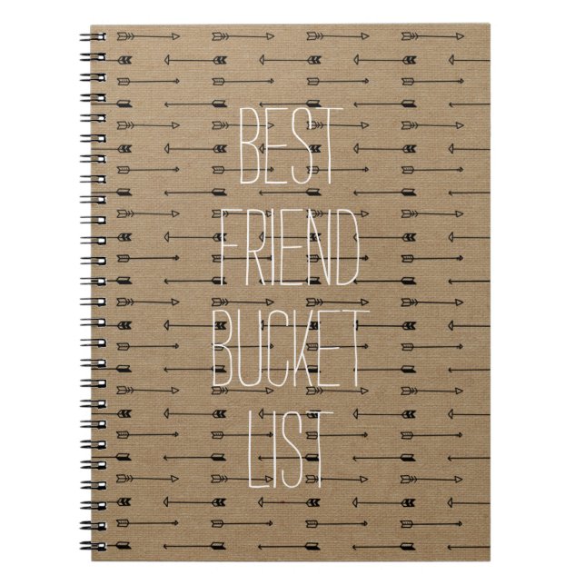 Best friend bucket list inspirational travel quote notebook (Front)