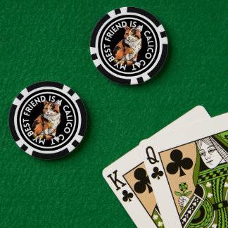 Best Friend Calico Cat Poker Chips