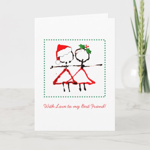 Best Friend Christmas Card | Zazzle