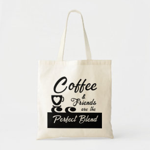 Best friend coffee lover black tote bag