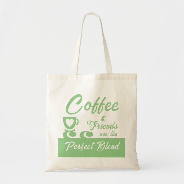 Best friend coffee lover sage tote bag (Front)