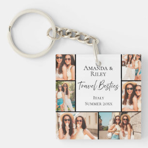 Best Friend Collage Photo Keychain