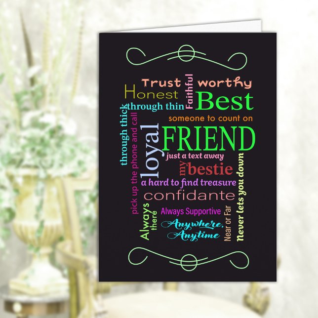 Best Friend Confidante Bestie Loyal Greeting Card (Creator Uploaded)