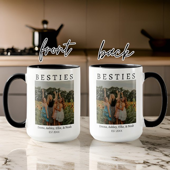 Best Friend Custom Mug, Birthday BFF Gift for Her Mug (besties mug, custom photo mug, custom name mug, personalized gift for friend, BFF mug, birthday gift)