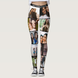 Best Friend Custom Photo Collage create your own L Leggings