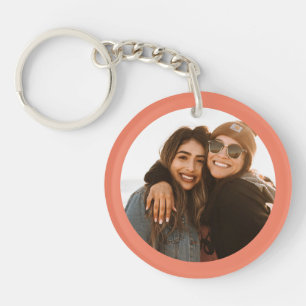 Best Friend Custom Photo Create your own orange Keychain