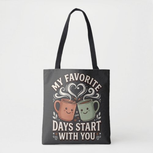 Best Friend Day Shirt: Cute Coffee Matching Outfit Tote Bag