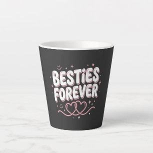 Best Friend Day Shirt: Retro Besties Forever Latte Mug