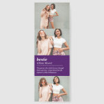 Best Friend Definition 4 Photos PURPLE Bookmarks<br><div class="desc">Best Friend Gift, Funny Personalized Bookmark, Custom Photo Bookmark for BFF, Unique Friendship Gift for Her Surprise your bestie with a gift that’s as funny, heartfelt, and memorable as your friendship. This custom photo bookmark is the perfect mix of personality and humor, featuring three photos on the front and a...</div>