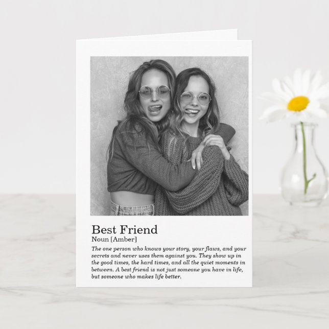 Best Friend dictionary Definition wedding gift Card (Small Plant)
