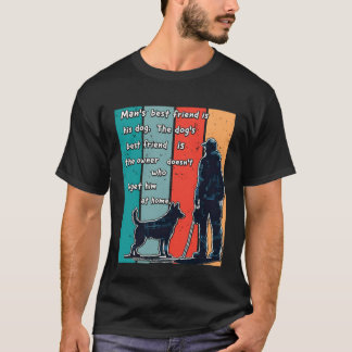 Best Friend Dog, Cat or Pet Vintage Tee for Men Wo