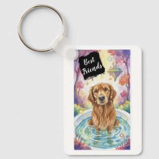 Best Friend Dog Keychains Golden Retriever