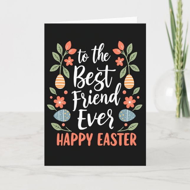 Best Friend Easter Glitter Texture Card (Front)
