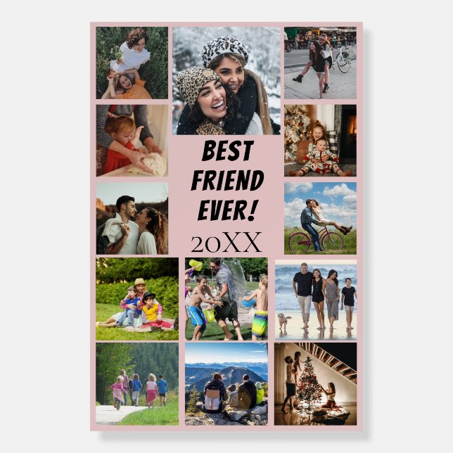 Best friend EVER & best moments review pink blush Foam Board (Front)