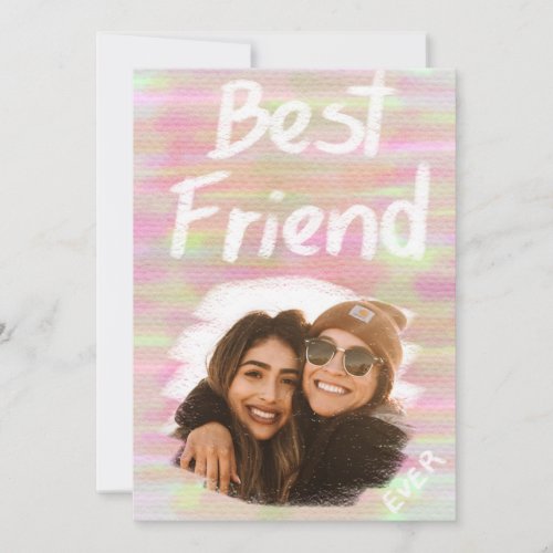 Best Friend Ever Friendship Awesome Memories  Holiday Card
