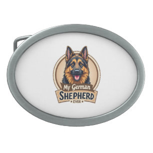 Best Friend Ever My German Shepherd Vintage Dog Lo Belt Buckle