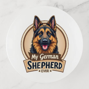 Best Friend Ever My German Shepherd Vintage Dog Lo Trinket Tray