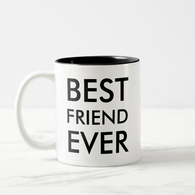 Best Friend Ever | Valentine's Day Gift Two-Tone Coffee Mug (Left)