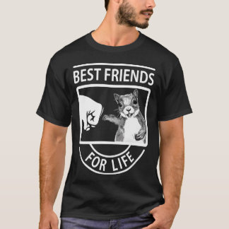 best friend for life cat squirrel friend girl T-Shirt