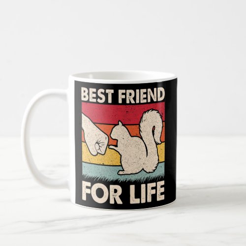 Best Friend For Life Retro Vintage Squirrel   Fist Coffee Mug