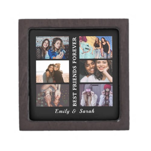 Best Friend Forever Custom 6 Photo collage  Name Gift Box