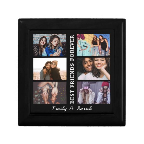 Best Friend Forever Custom 6 Photo collage  Name Gift Box