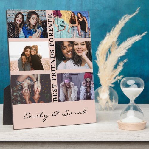 Best Friend Forever Custom 6 Photo collage  Name Plaque